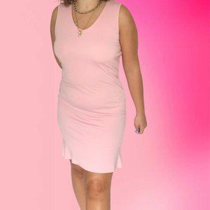 Baby Pink 90s Sheath Dress